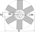 WENTYLATOR TOYOTA 4FG SILNIK 4P