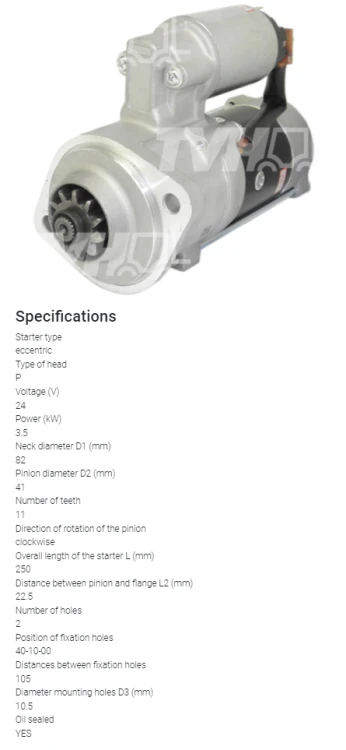 ROZRUSZNIK MITSUBISHI S4E, 4DQ5 24V