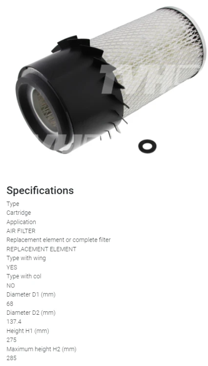 FILTR POWIETRZA TOYOTA 5FG/FD TYP A