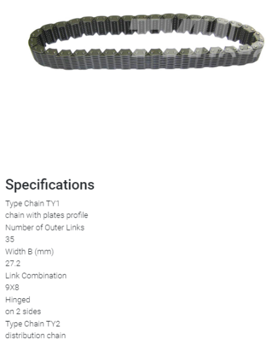 ŁAŃCUCH NAPĘDU POMPY HYDRAULICZNEJ NISSAN H15, H20-II, H25