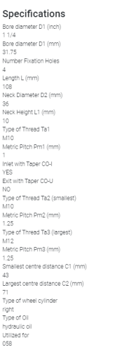 CYLINDEREK HAMULCOWY TOYOTA 5,6,7FG/FD35-40 PRAWY
