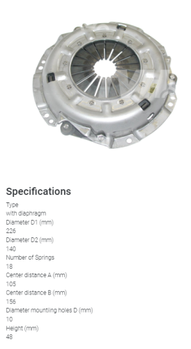 DOCISK SPRZĘGŁA TOYOTA 4,7 FG/FD
