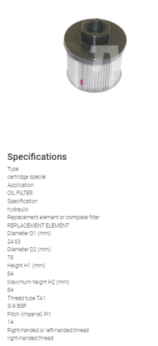 FILTR HYDRAULICZNY TOYOTA 3-4 FG