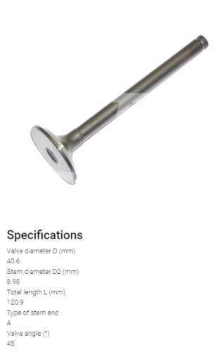 ZAWÓR SSĄCY TOYOTA 2J TYP B 2 MM (i