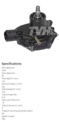 POMPA WODY MITSUBISHI S4E TYP B