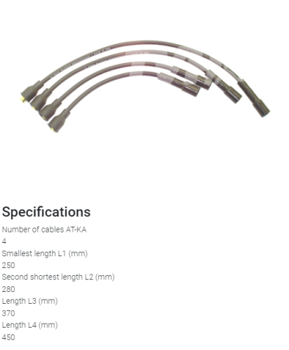 PRZEWODY WYSOKIEGO NAPIĘCIA NISSAN H15, H20-II,H25 (