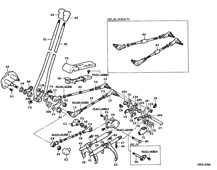 TULEJKA LEWARKA ZMIANY BIEGÓW TOYOTA 6FG/FD 7FG/FD 33537-23600-71