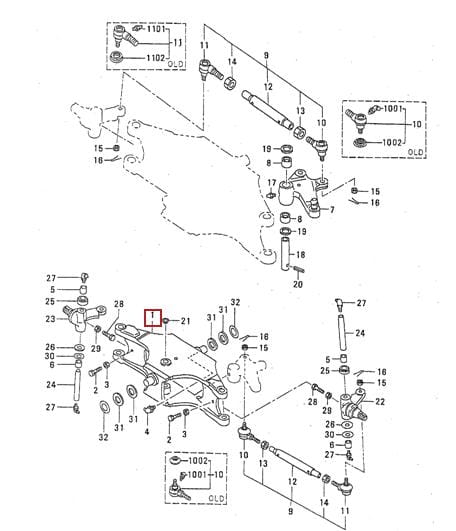 ZESTAW NAPRAWCZY ZWROTNICY MITSUBISHI FG10-30 