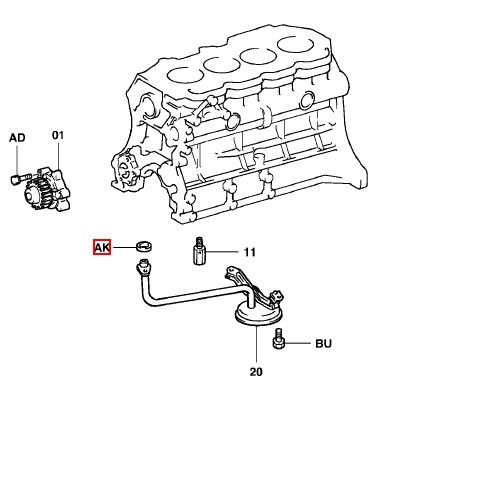 ZAWÓR CIŚNIENIA OLEJU TOYOTA 8FD SILNIK 1DZ 15310-78200-71