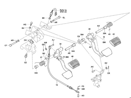 LINKA SKRZYNI BIEGÓW, SPRZĘGŁA TOYOTA 7FG/FD FGF/FDF 10-35 47110-23331-71