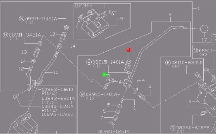 PRZEGUB LEWARKA NISSAN J01,L01 69418-L1100