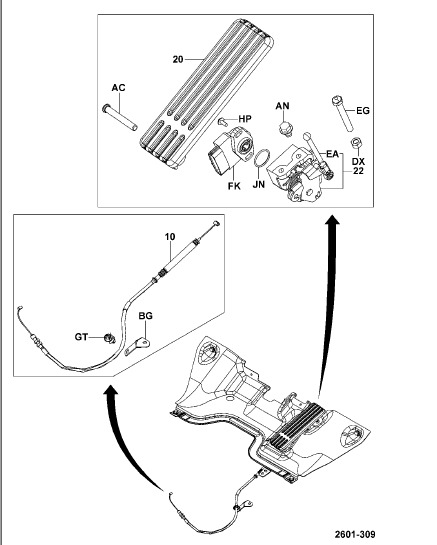 POTENCJOMETR PEDAŁU GAZU TOYOTA 8FG/FD FGF/FD 10-35 57510-26600-71