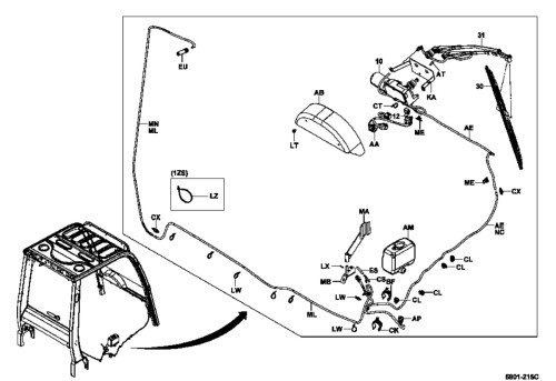 PIÓRO WYCIERACZKI PRZÓD TOYOTA 8FG/FD 58502-F2181-71
