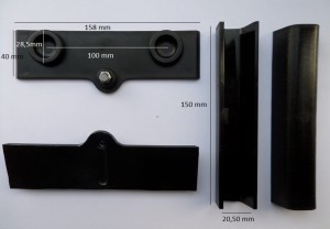 ŚLIZGI PRZESUWU KOMPLET KAUP P4