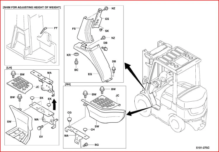 OSŁONA BŁOTNIKA TOYOTA 7FGF 10-18