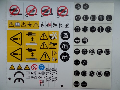 NAKLEJKI OSTRZEGAWCZE NA WÓZEK WIDŁOWY 